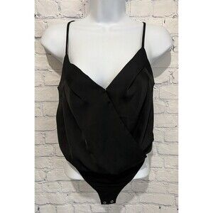 NWT EXPRESS Black CAMI Blouse THONG BODYSUIT Size XS